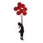 Wallity Banksy - 11-1 Escultura de pared en Rojo y Negro